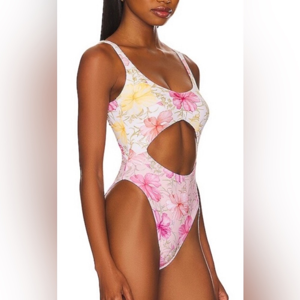 LoveShackFancy x Hurley Hibiscus Cheeky One Piece Swimsuit ~ NWT!